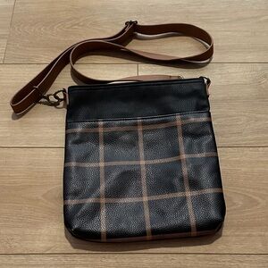 Thirty-One Black and Brown Crossbody Bag